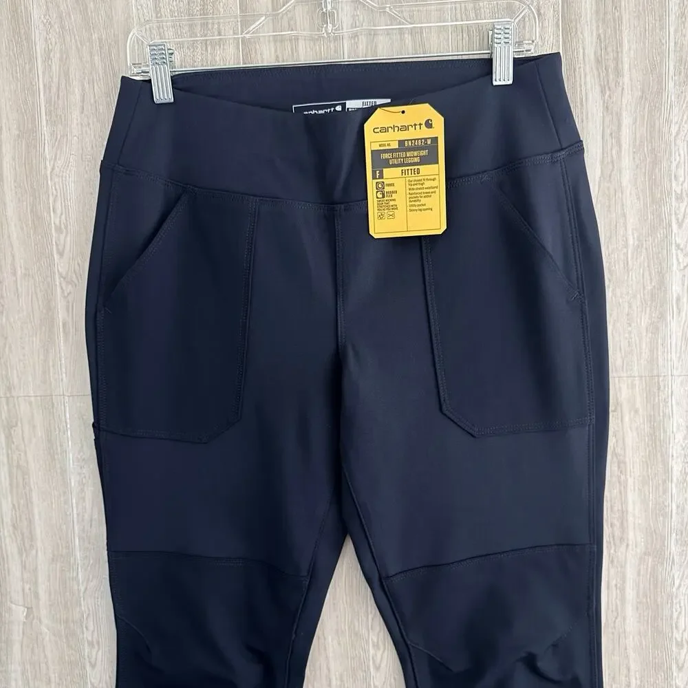 Carhartt Utility Leggings Womens Size Large Force Fitted Midweight Navy New NWT - Picture 3 of 11